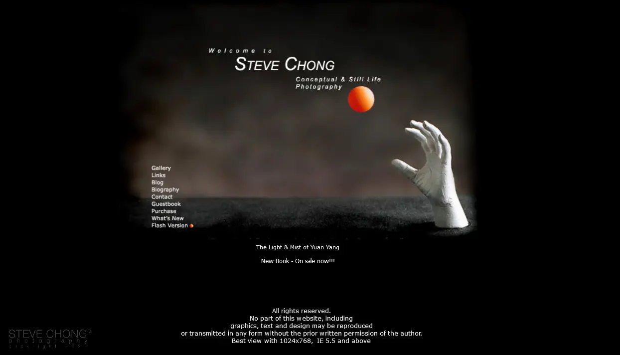 stevechong.com - before the migration. Constructed almost entirely with HTML & Frontpage, and a little javascript
